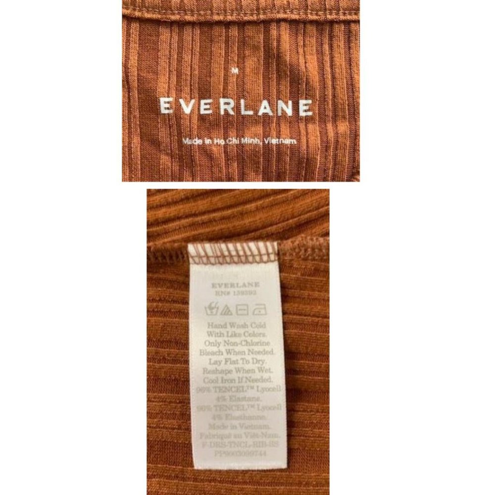 Everlane Rust Variegated Rib Dress M - Picture 3 of 4